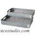 Foundry Select Galvanized 2 Piece Accent Tray Set FNDS1001